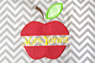 Apple Split Applique Embroidery for Custom Projects