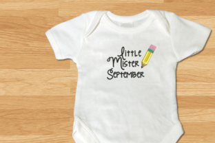Little Mister September Pencil Applique Design Guide