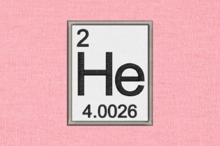 Periodic Element 2 He Helium Applique: Stitching Science into Fabric