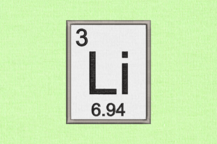 Show Your Love for Science with the Periodic Element 3 Li Lithium Applique
