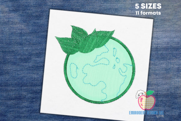 The Earth Made with Leaves Applique and Embroidery Design – A Complete Guide